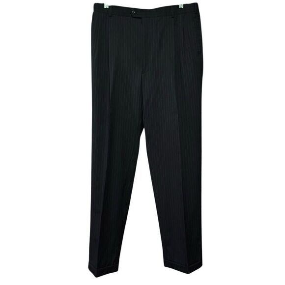 Joseph & Feiss International Pinstriped Dress Pants Men’s 41/32 - Picture 1 of 6